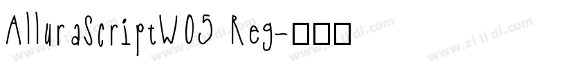 AlluraScriptW05 Reg字体转换